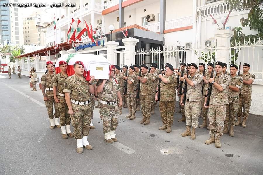 تشييع ابن بلدة الطيبة المجند في الجيش اللبناني الشهيد ابراهيم صالح
