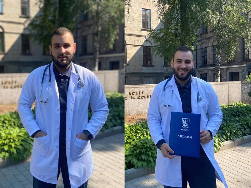 شهادة دكتور في الطب العام لإبن بلدة الطيبة "حسين حبيب معاز" من أوكرانيا